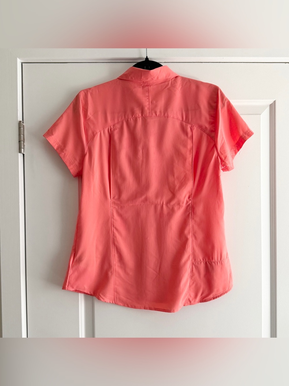 Columbia Light Pink Short Sleeve Outdoor Hiking Button Down Shirt - Picture 2 of 4